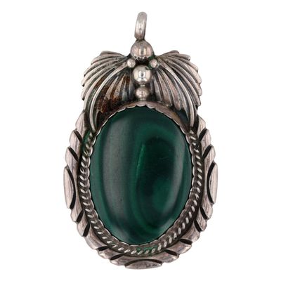 Navajo Sterling Malachite Pendant