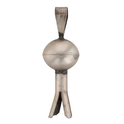Monica Smith Navajo Sterling Squash Blossom Pendant