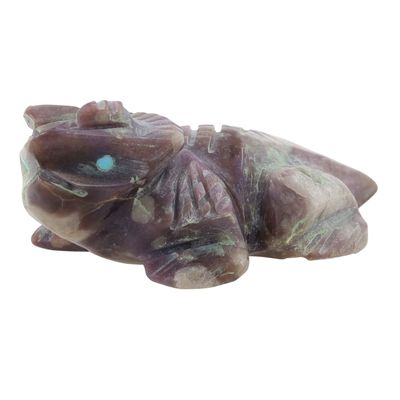 Albert Livingston Navajo Violite Horned Lizard Fetish Carving