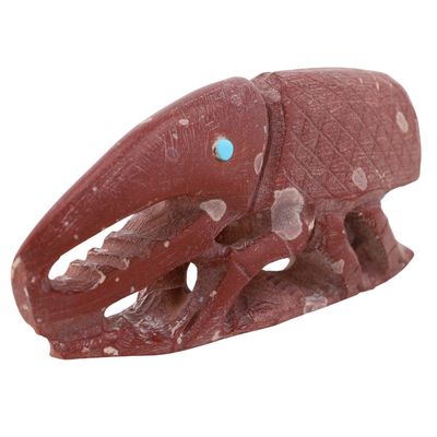 Derrick Kaamasee Zuni Pipestone Beetle Fetish Carving
