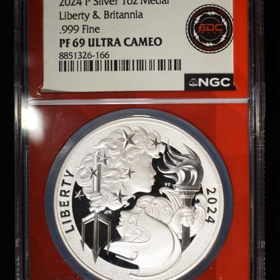Sale Photo Thumbnail #416: 2024 SILVER LIBERTY & BRITANNIA NGC PF-69 UCAM
