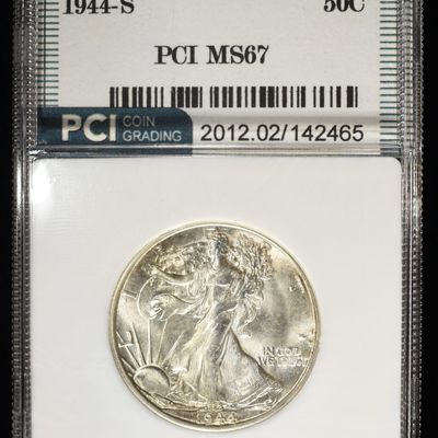 Sale Photo Thumbnail #194: 1944-S WALKING LIBERTY 50C PCI SUPERB GEM BU