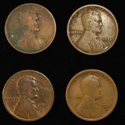 Sale Photo Thumbnail #164: 8 NICE EARLY SEMIKEY WHEAT CENTS