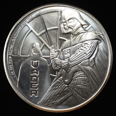 Sale Photo Thumbnail #404: 2022 STAR WARS DARTH VADER 1 OZ 0.999 SILVER ROUND