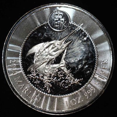Sale Photo Thumbnail #401: 2020 CAYMAN ISLANDS MARLIN 1 OZ 0.999 SILVER ROUND