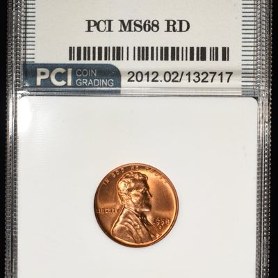 Sale Photo Thumbnail #172: 1958-D WHEAT CENT PCI SUPERB GEM+ BU RD