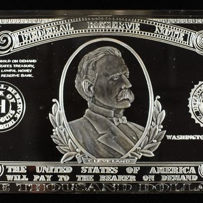 Sale Photo Thumbnail #422: $1000 6 OZT 0.999 SILVER NOTE