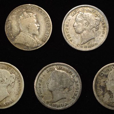 Sale Photo Thumbnail #361: (7) 92.5% SILVER CANADIAN 10 CENTS