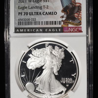 2021-W T-2 PROOF SILVER EAGLE NGC PF-70 ULTRA CAM
