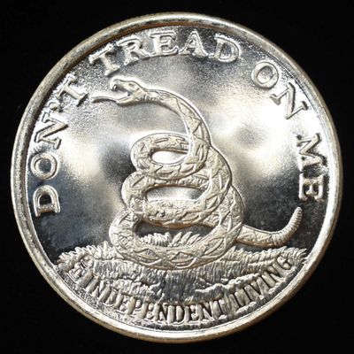 Sale Photo Thumbnail #409: DON'T TREAD ON ME 1 OZ 0.999 SILVER ROUND