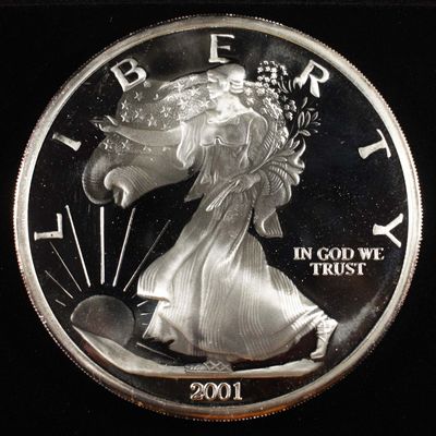 Sale Photo Thumbnail #424: 12 OZT 0.999 SILVER ROUND 2001 LIBERTY