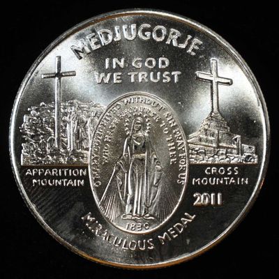Sale Photo Thumbnail #412: 2011 MIRACULOUS MEDAL 1 OZ 0.999 SILVER