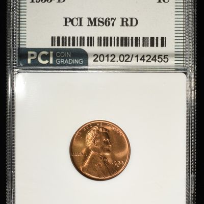 Sale Photo Thumbnail #171: 1933-D WHEAT CENT PCI SUPERB GEM BU RD
