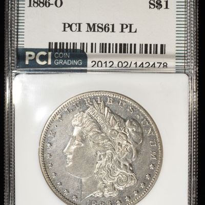 Sale Photo Thumbnail #220: 1886-O MORGAN DOLLAR PCI BU PL