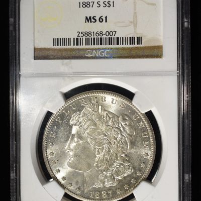1887-S MORGAN DOLLAR NGC MS-61