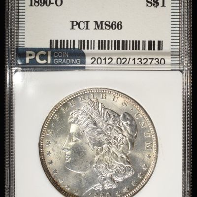 Sale Photo Thumbnail #227: 1890-O MORGAN DOLLAR PCI SUPERB GEM BU