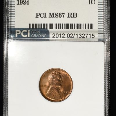 Sale Photo Thumbnail #169: 1924 WHEAT CENT PCI SUPERB GEM BU RB
