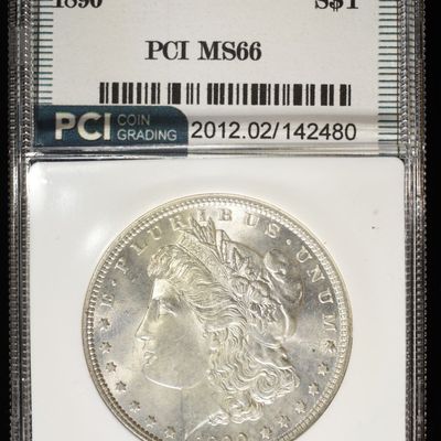 Sale Photo Thumbnail #224: 1890 MORGAN DOLLAR PCI SUPERB GEM BU