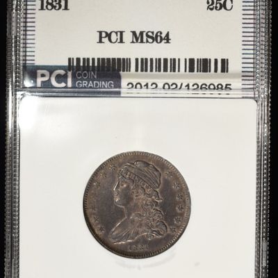 Sale Photo Thumbnail #184: 1831 CAPPED BUST QUARTER PCI CH/GEM BU