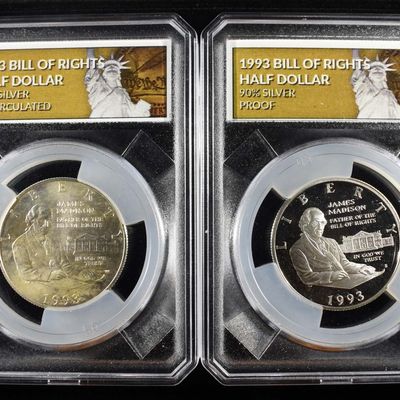 Sale Photo Thumbnail #116: 1993-S&W BILL OF RIGHTS PROOF HALF DOLLARS