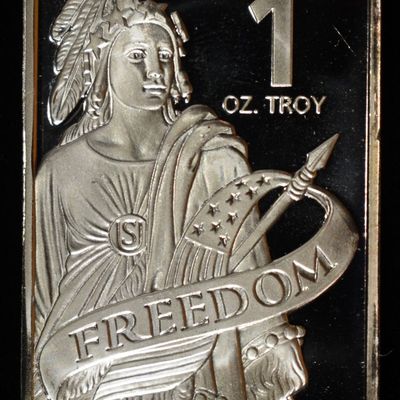 Sale Photo Thumbnail #408: FREEDOM 1 OZ 0.999 SILVER BAR