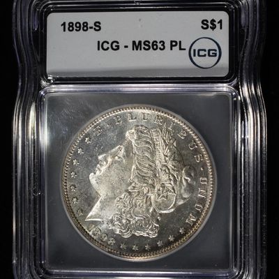 1898-S MORGAN DOLLAR ICG MS-63 PL