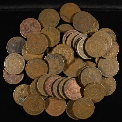 Sale Photo Thumbnail #119: (50) INDIAN CENTS