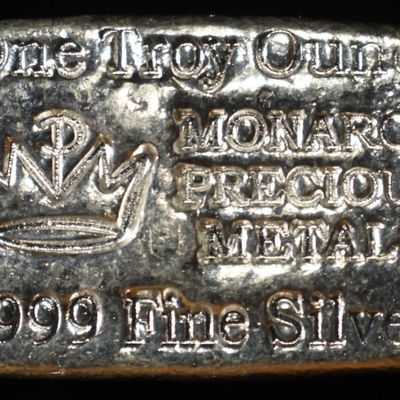 Sale Photo Thumbnail #392: MONARCH PRECIOUS METALS 1 OZ 0.999 SILVER BAR