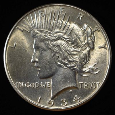 Sale Photo Thumbnail #260: 1934 PEACE DOLLAR CH BU
