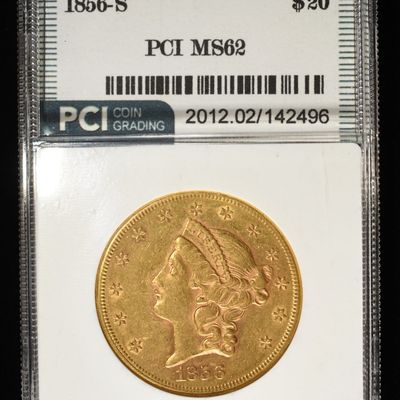 Sale Photo Thumbnail #450: 1856-S $20 LIBERTY GOLD PCI BU