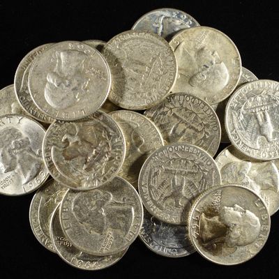 Sale Photo Thumbnail #354: (20) 90% SILVER WASHINGTON QUARTERS