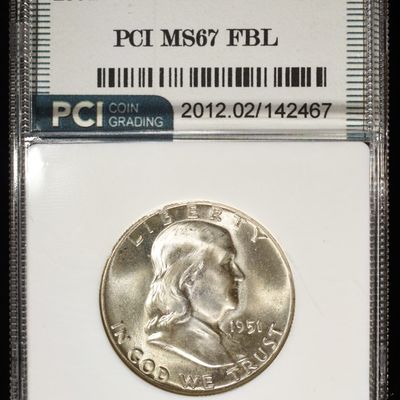 Sale Photo Thumbnail #197: 1951 FRANKLIN 50C PCI SUPERB GEM BU FBL