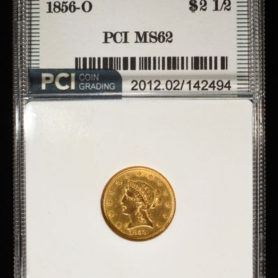 Sale Photo Thumbnail #438: 1856-O $2.50 LIBERTY GOLD PCI BU