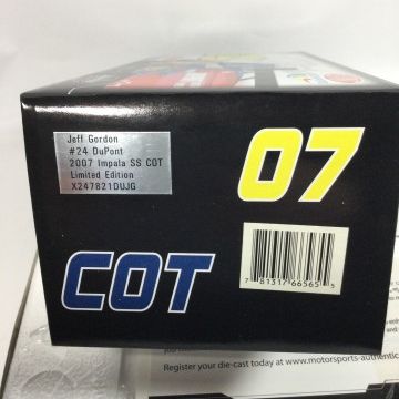 Sale Photo Thumbnail #207: Jeff Gordon 2007 Chevy Impala COT Diecast