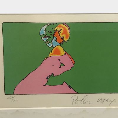Peter Max Signed and Numbered Lithograph Facing Left 1976