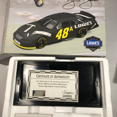 Sale Photo Thumbnail #395: Jimmie Johnson 2003 Test Car 1:24 Scale Die-Cast