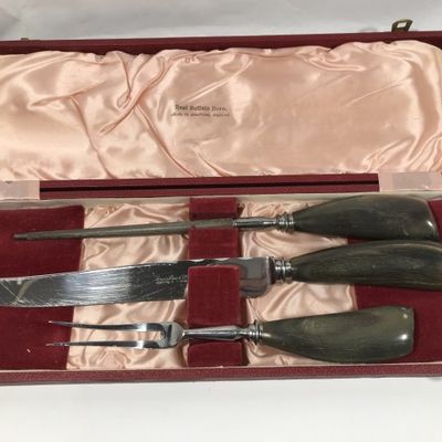Buffalo Horn Handle Carving Set