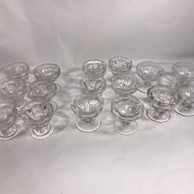 Sale Photo Thumbnail #168: Fancy Glass Dessert Cups - 16 total