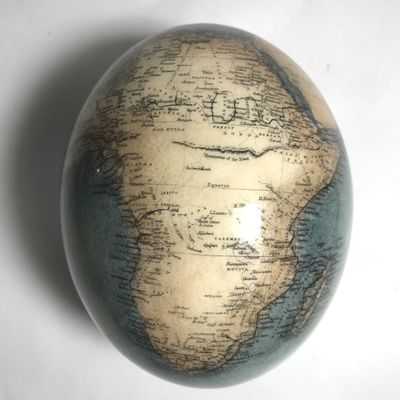 Decoupage Ostrich Eggshell Map of Africa