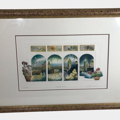 Sonia Gilbert Signed and Numbered Intaglio Print Coup de coeur 253/500