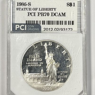 1986-S Statue of Liberty PCI PR70