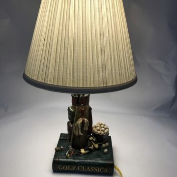 Vintage Novelty Golf Table Lamp