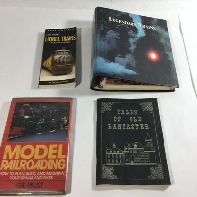 Sale Photo Thumbnail #160: 3 Books of Information about Trains ,and one