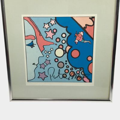 Peter Max Signed and Embossed Serigraph Framed Pop Art Print