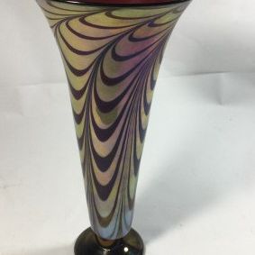 Sale Photo Thumbnail #107: Trumpet Glass Vase by Artist Rick Strini - Signed