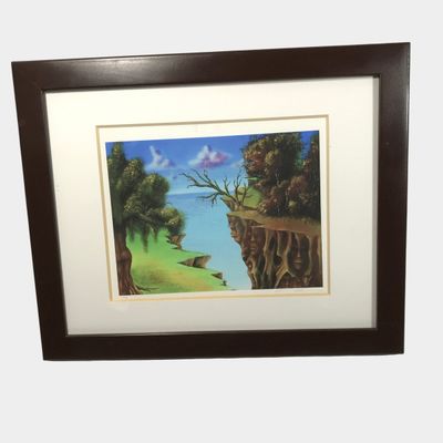 Signed Surrealist Landscape Print Numbered 2 of 99