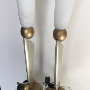 Sale Photo Thumbnail #407: Pair of Vintage Post Modern Lam Lee Table Lamps