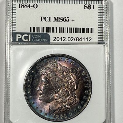 1884 O Morgan Dollar PCI MS65+