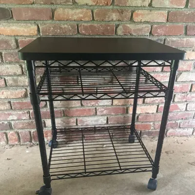 Laminate Top Printer Rolling Shelf Cart