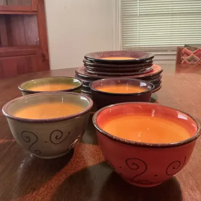 Tabletops Unlimited Ambrosia Hand Painted Plates & Bowls